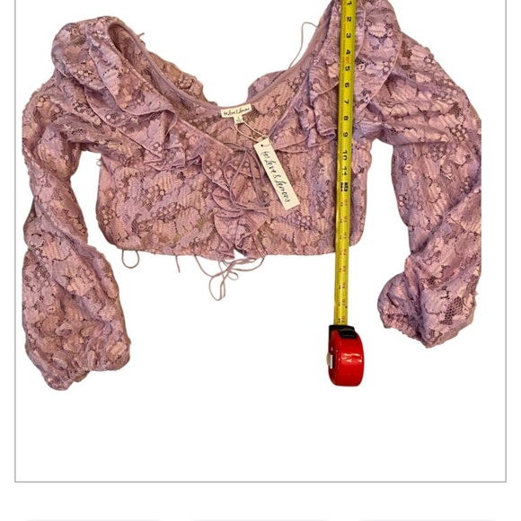 FOR LOVE & LEMONS Tatiana Blouse in Purple Size Small - Picture 6 of 11